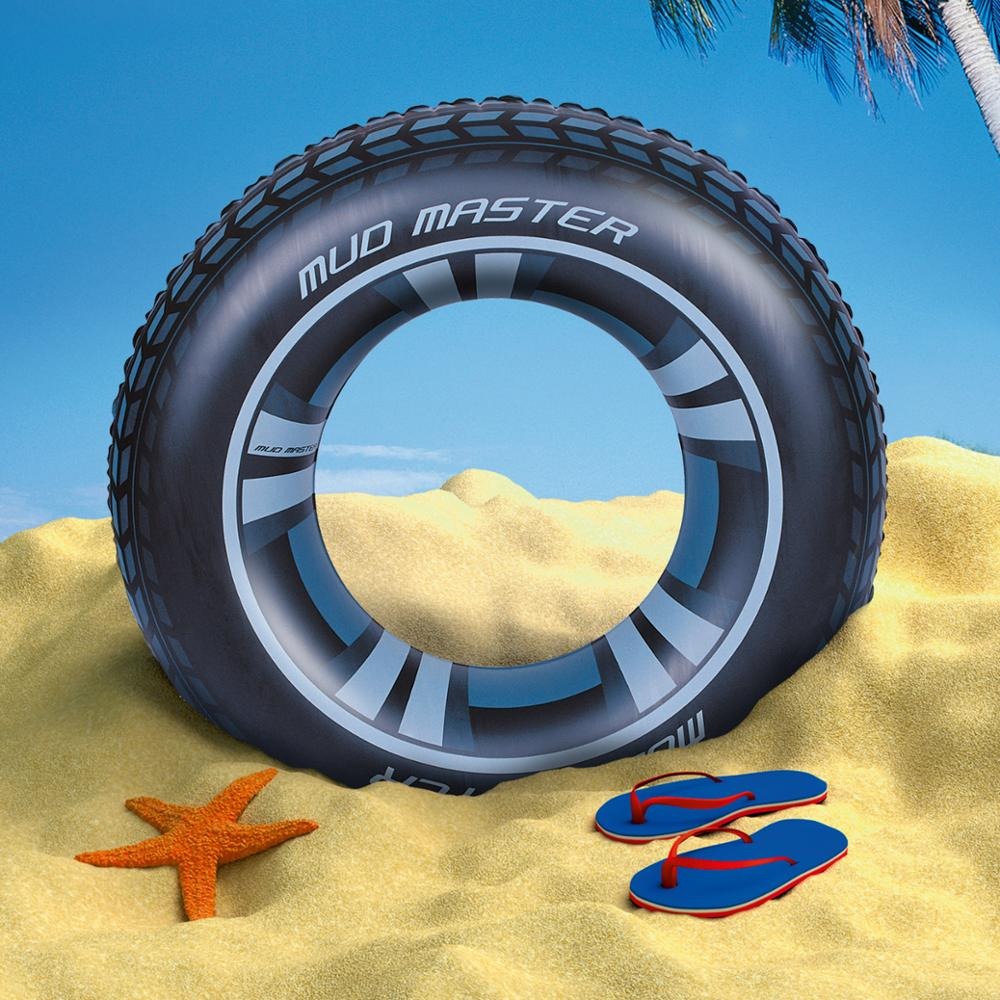 BESTWAY 36016 Children’s Inflatable Float Wheel Design 91 Cm With Safety Valve - Homie Mart