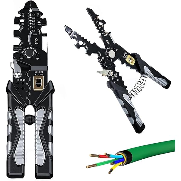Multi-Functional 25 in 1 Wire Stripper, Cutter, and Crimping Plier Tool AH Hardware