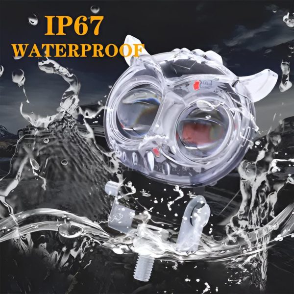 Owl Shape Crystal Multi-Color DRL LED Fog Light for Bikes and Car - Homie Mart