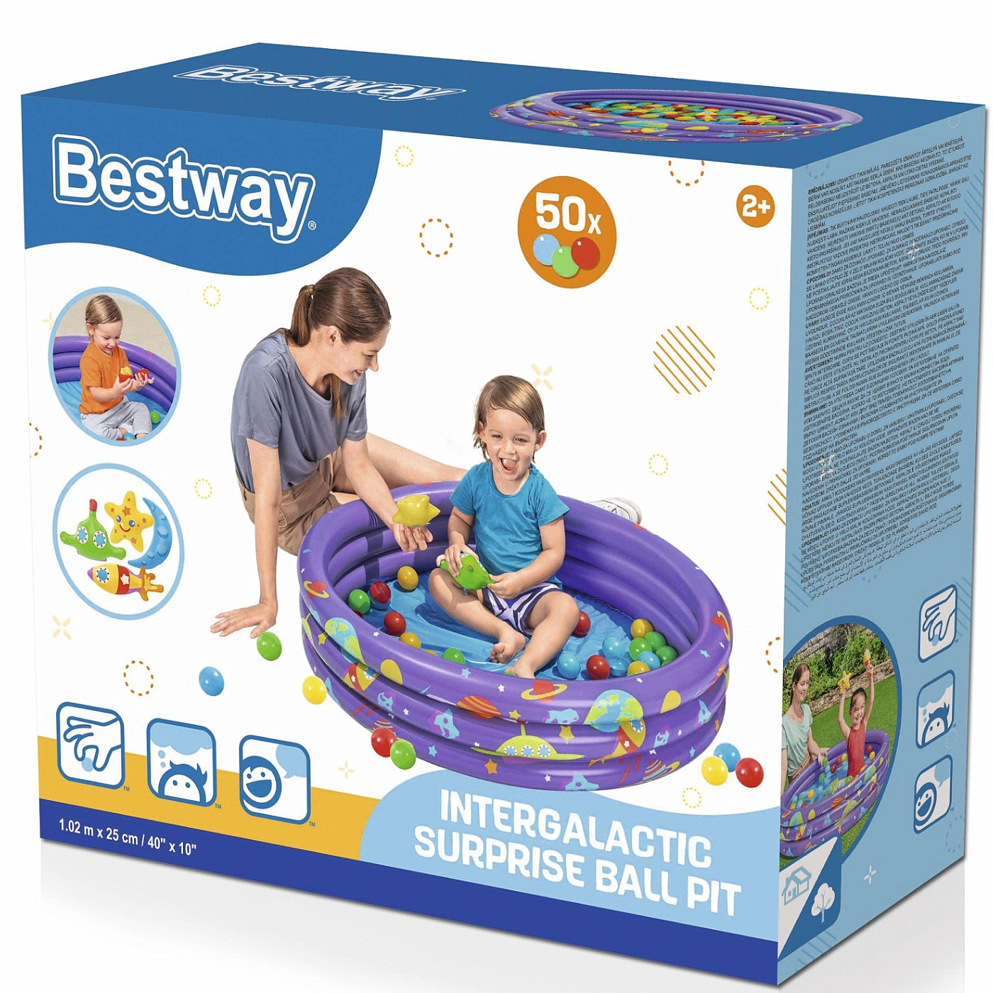 Bestway 52466 Children’s Inflatable Swimming Pool Universe With Balls - Homie Mart