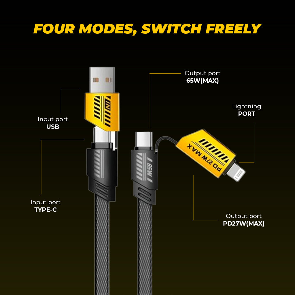 PowerHub™ 4-in-1 65W Fast Charge Cable