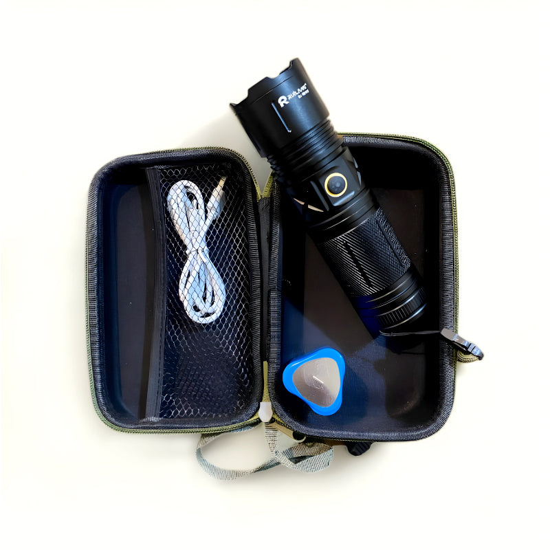 Ruilang P90 High-Quality Powerful 1Km Long Range USB Rechargeable LED Torch Light - Homie Mart