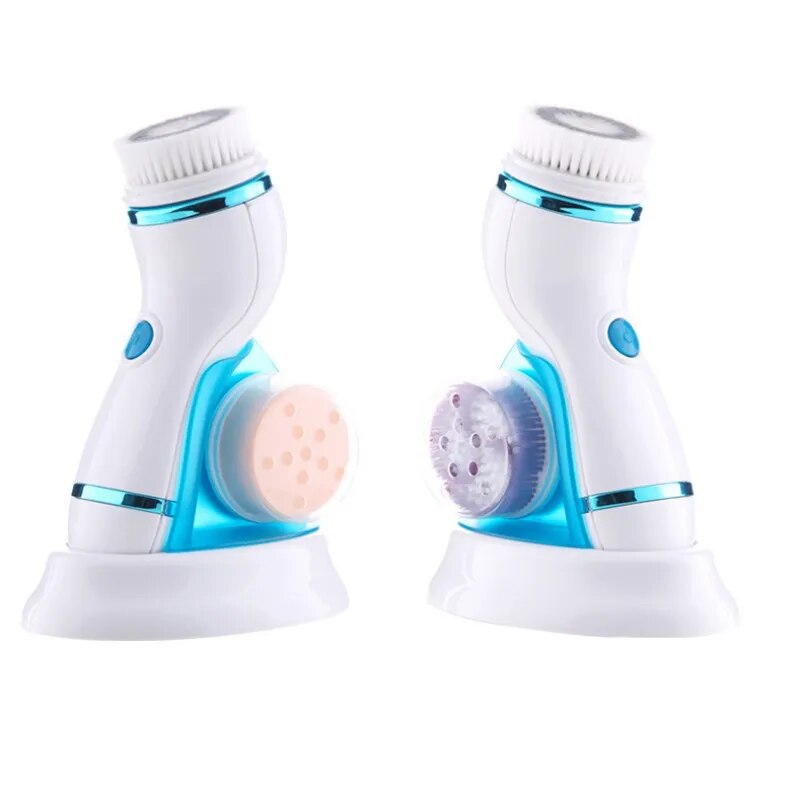 4 In 1 Ultrasonic USB Rechargeable Electric Facial - Homie Mart
