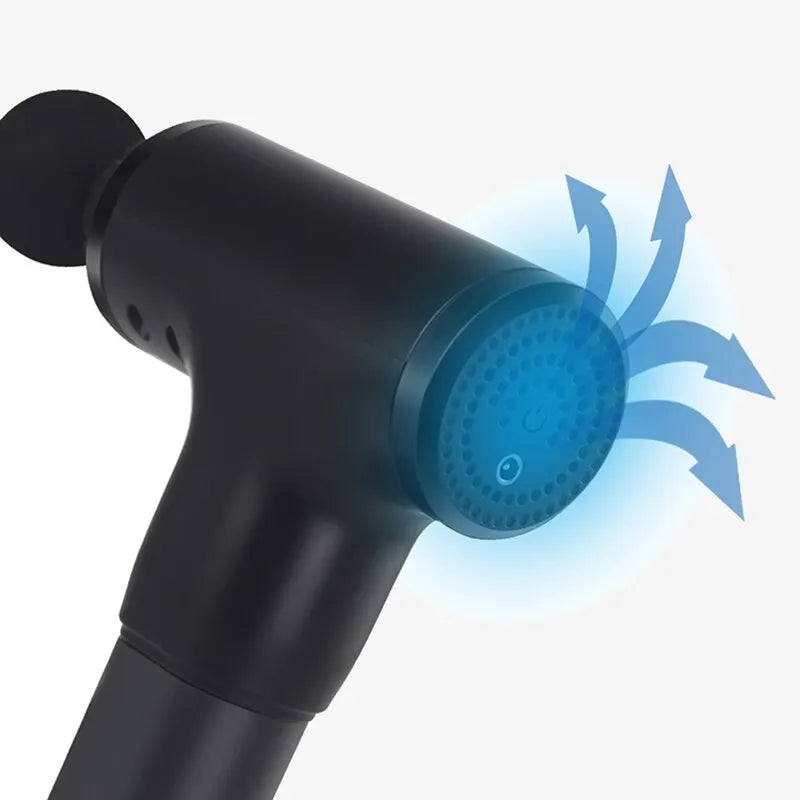 Deep Muscle Relaxation at Your Fingertips: Handheld Electric Massager Gun with 4 Massage Heads and 5 Gears - Homie Mart