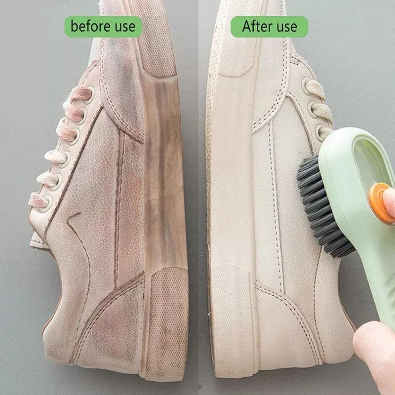 Shoe Brush Automatic Liquid Discharge Deep Cleaning Soft Bristles Household Laundry Cleaning Brush for Daily Use - Homie Mart