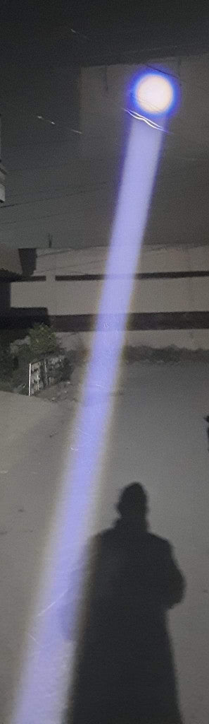 Super Bright FlashLight Torch with adjustable focus Hammer and Mobile Power Bank - Homie Mart