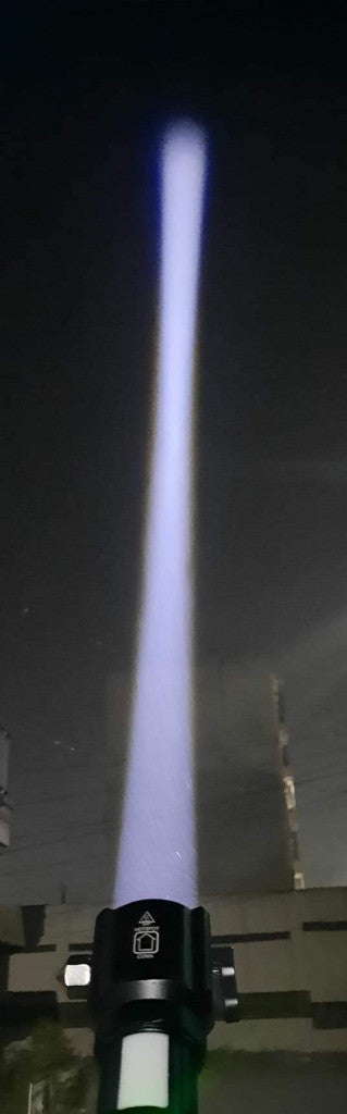 Super Bright FlashLight Torch with adjustable focus Hammer and Mobile Power Bank - Homie Mart