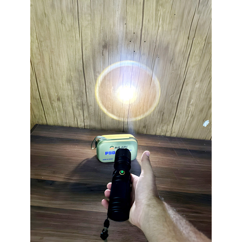 Ruilang P90 High-Quality Powerful 1Km Long Range USB Rechargeable LED Torch Light - Homie Mart