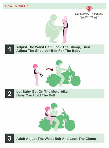 Kids Motorcycle and Bicycle Safety Seat Belt Strap Harness - Homie Mart