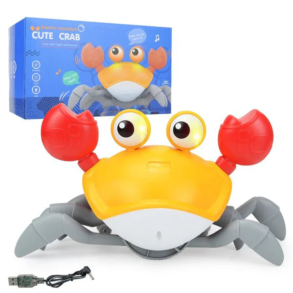 Sensor Activated Rechargeable  Crawling Musical Crab Toy - Homie Mart