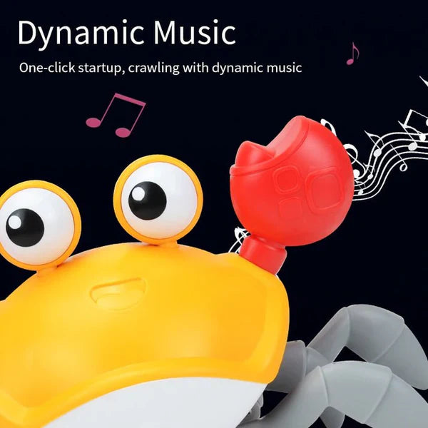 Sensor Activated Rechargeable  Crawling Musical Crab Toy - Homie Mart