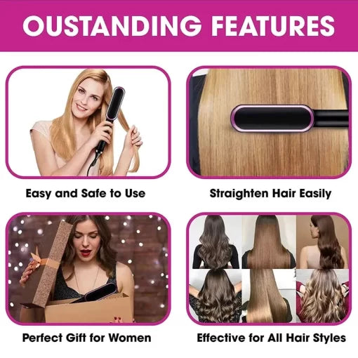 SilkyLocks Styler: The Ultimate Hair Straightening Comb - Homie Mart