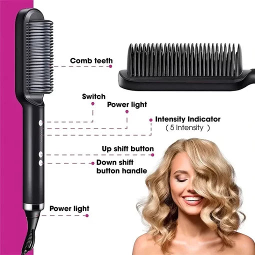 SilkyLocks Styler: The Ultimate Hair Straightening Comb - Homie Mart