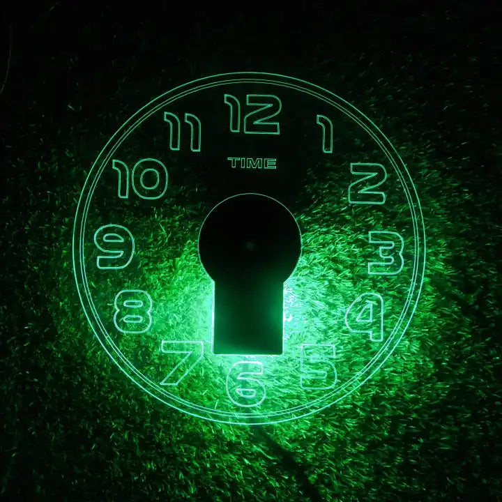 Acrylic Modern Neon Wall Clock With Neon LED Backlight - Homie Mart