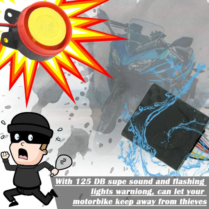 Motorcycle Anti-Theft Alarm System with Remote - Homie Mart