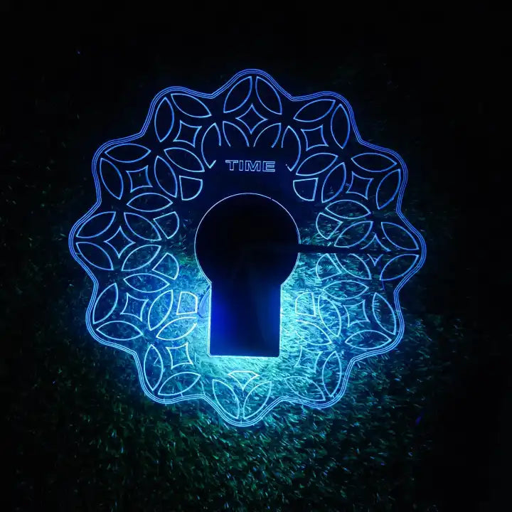 Acrylic Modern Neon Wall Clock With Neon LED Backlight - Homie Mart