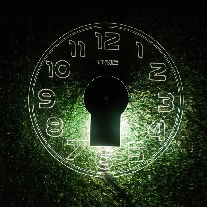 Acrylic Modern Neon Wall Clock With Neon LED Backlight - Homie Mart