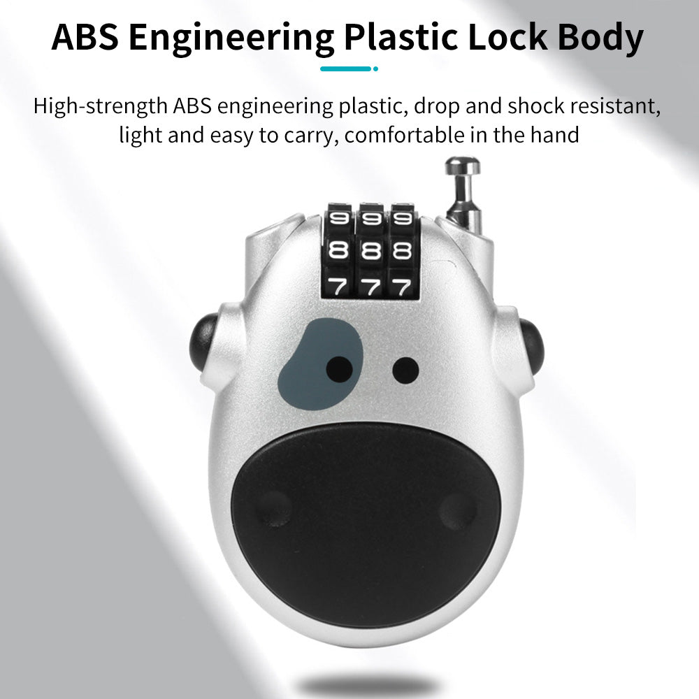 ThinkRider Bicycle Lock Multi-Function Mini Cable 3-Digit Password Lock - Homie Mart