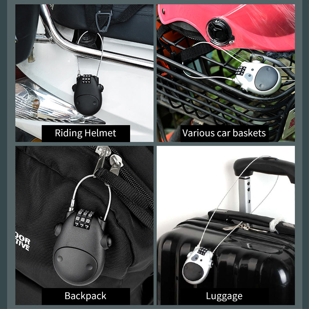 ThinkRider Bicycle Lock Multi-Function Mini Cable 3-Digit Password Lock - Homie Mart