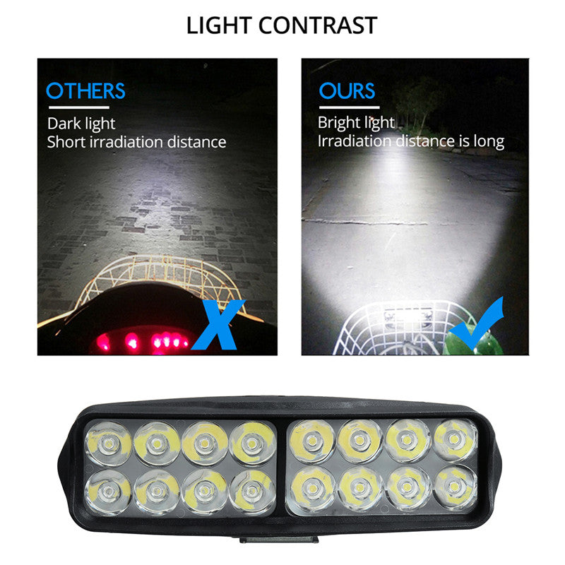 UltraBright 16-LED 3-Mode Universal Motorcycle Headlight - Homie Mart