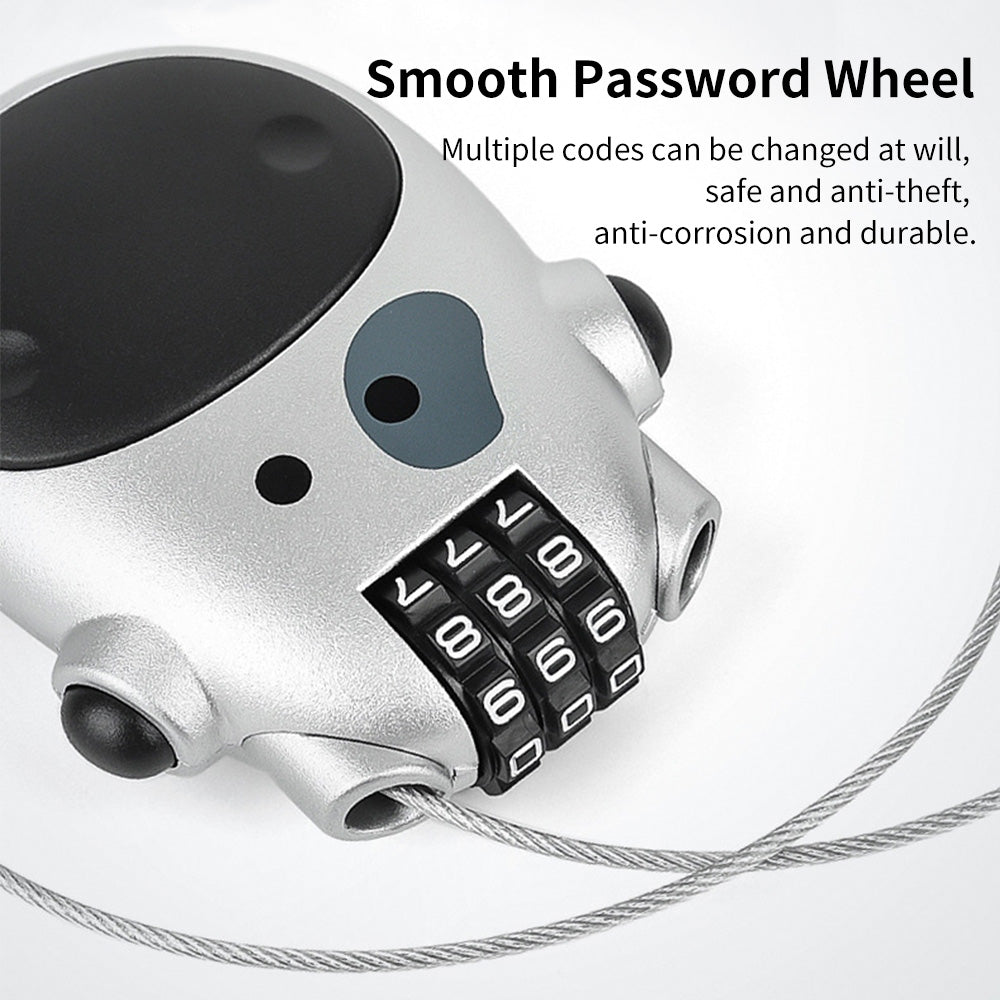 ThinkRider Bicycle Lock Multi-Function Mini Cable 3-Digit Password Lock - Homie Mart
