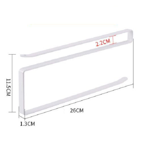Kitchen Paper Towel Hanger Holder: Under Cabinet Roll Rack Space Save Organizer - Homie Mart