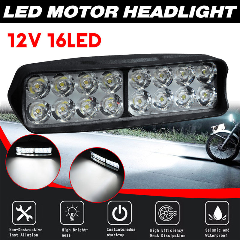 UltraBright 16-LED 3-Mode Universal Motorcycle Headlight - Homie Mart