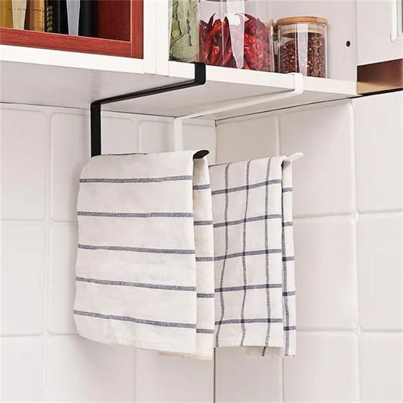 Kitchen Paper Towel Hanger Holder: Under Cabinet Roll Rack Space Save Organizer - Homie Mart
