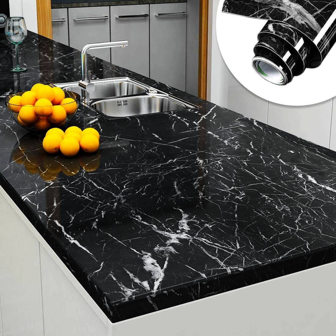 Marble Sheets for Kitchen - Anti Oil and Heat Resistant Wallpaper. - Homie Mart