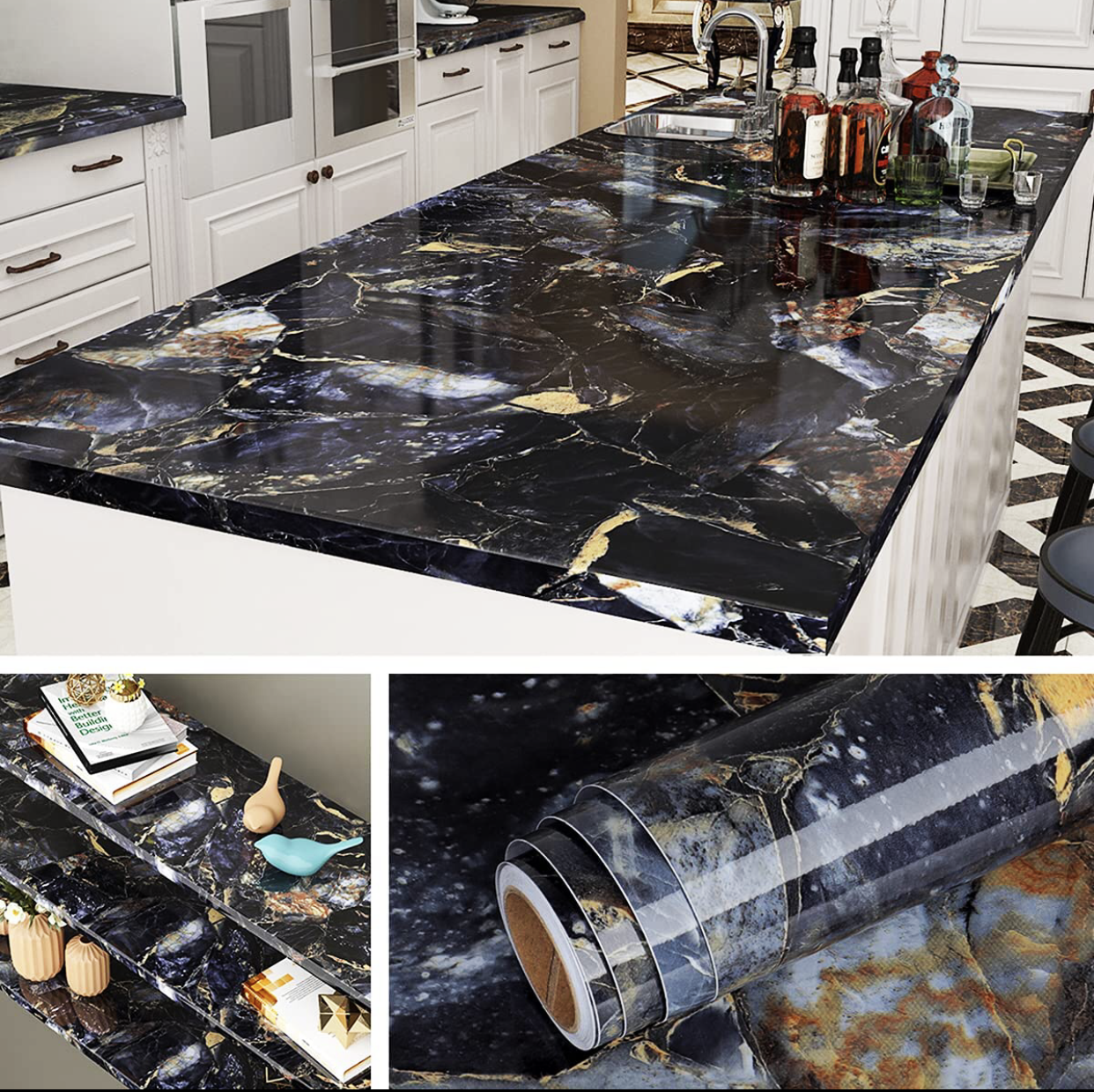 Marble Sheets for Kitchen - Anti Oil and Heat Resistant Wallpaper. - Homie Mart